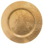 Bajo Plato Textura Oro